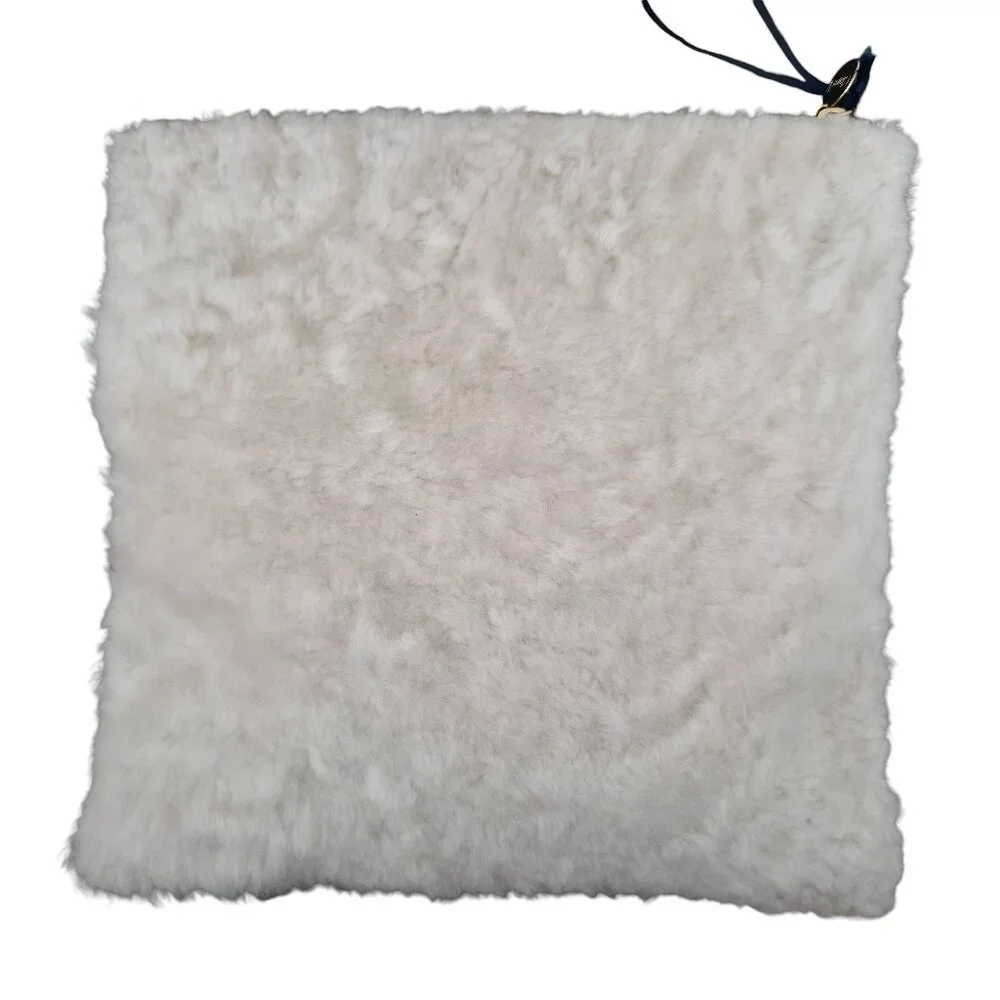 Clare V Foldover‎ Clutch Cream Cow Hair Fur Bag NWT